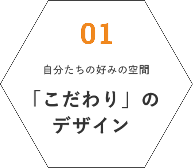 01.自分たちの好みの空間「こだわり」のデザイン